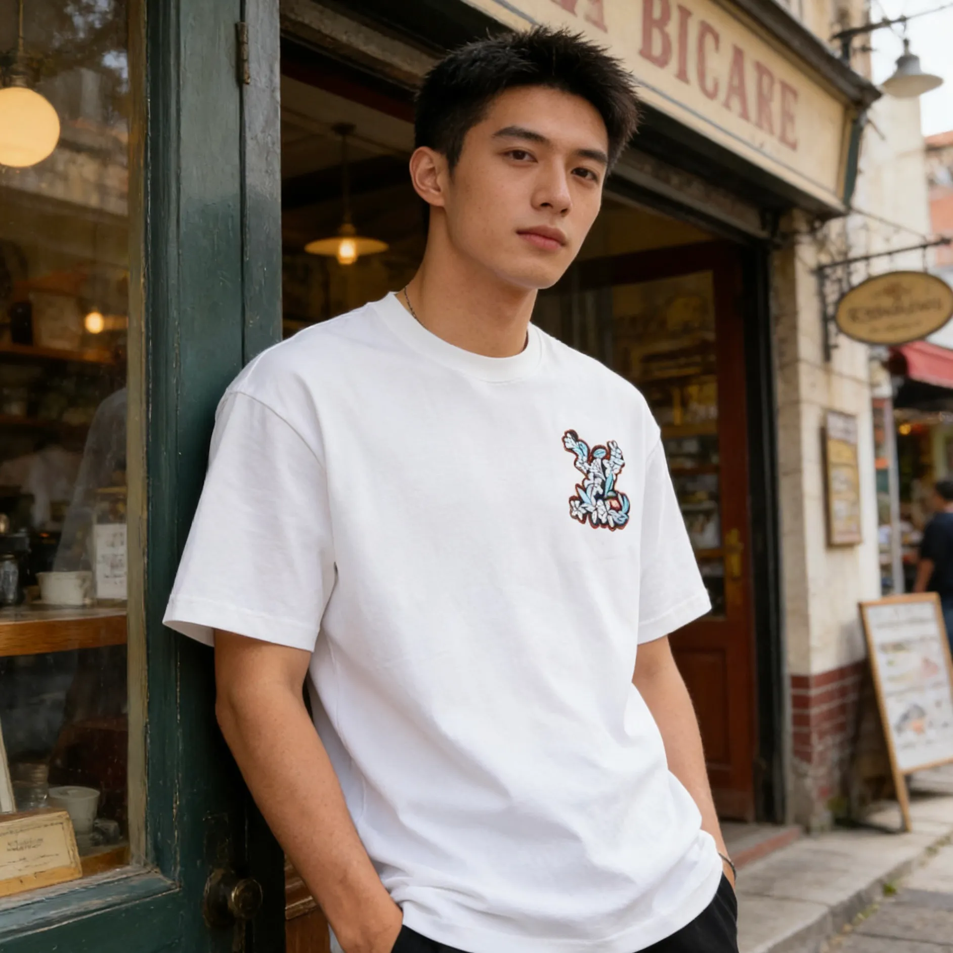 Louis Vuitton/Louis Vuitton floral embroidered short sleeves
